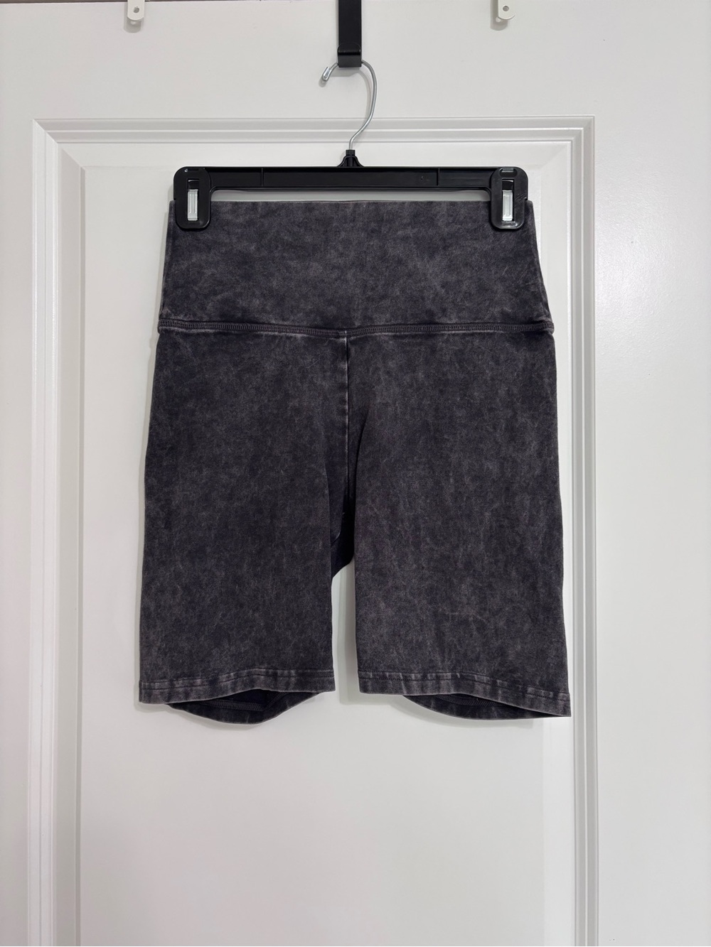 aerie Mineral Wash Charcoal High-Rise Bike Shorts